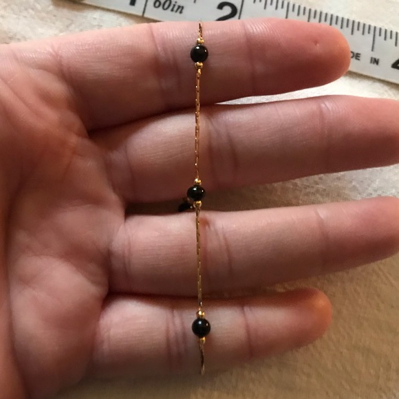 Monet Gold and Black Beaded Bracelet